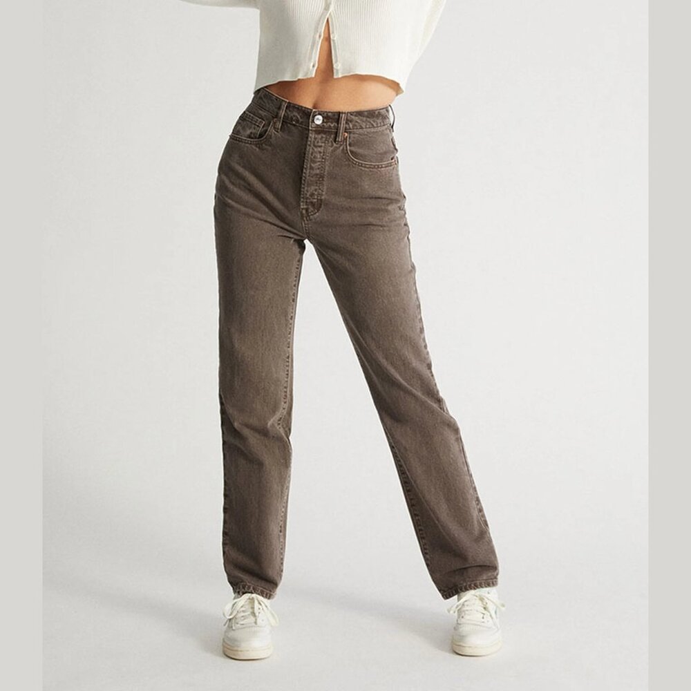 NWOT PacSun Brown High Rise Dad Jeans Size 25